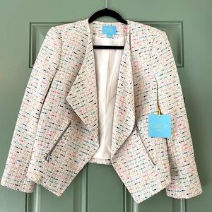 CeCe by Cynthia Steffe Tweed Blazer Size 10 NWT